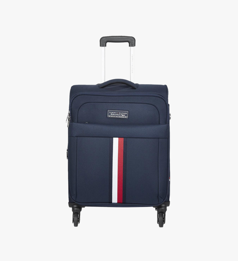 [P-00001641] Blue Textured Trolley Bag