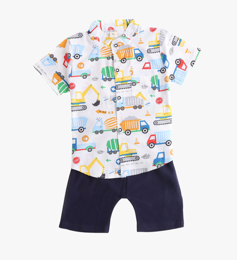 [P-00001659] Printed 2-Piece Cotton Set